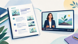 AI avatar training video with an updateable training lesson for workplace instruction