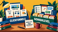 ClickFunnels and GoHighLevel compared through their different strengths in funnel-based selling and customer relationship management.