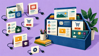 Integrated online selling system combining website building, email, CRM, checkout, courses and automation instead of several separate marketing tools.
