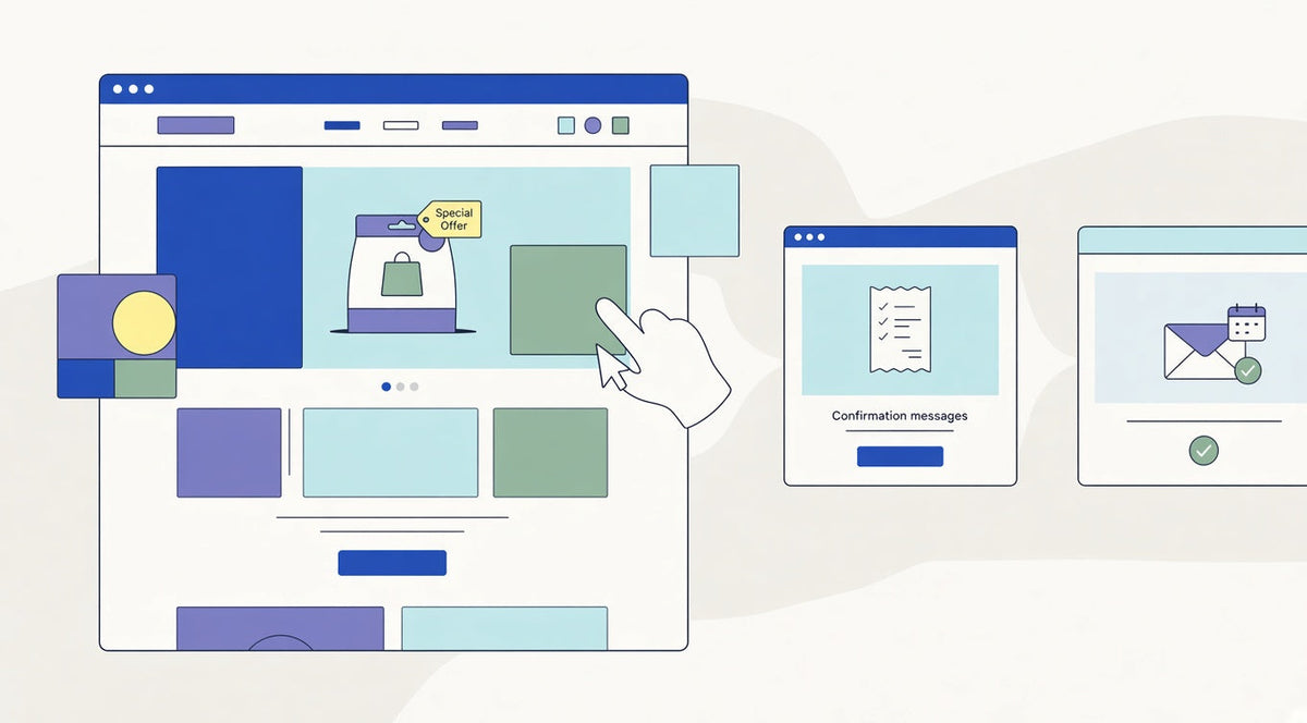 A polished sales page with checkout and purchase confirmation illustrating how to build a sales funnel without coding.